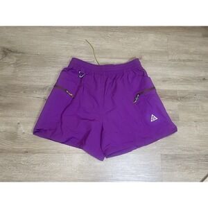NWT Nike ACG Womens Sz S Death Bloom Purple Hiking Shorts High Rise HV6387-010